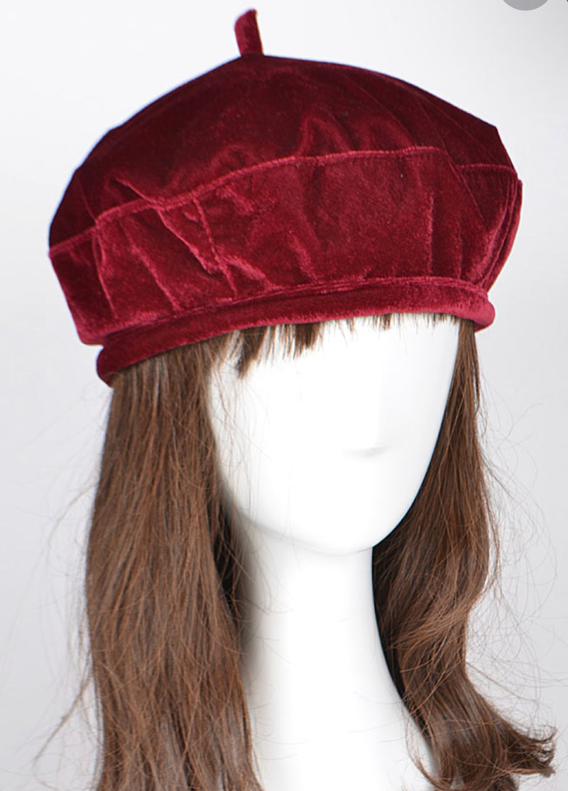 Velvet Beret Hat