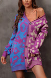 Two Toned Leopard Cardigan
