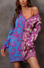 Two Toned Leopard Cardigan
