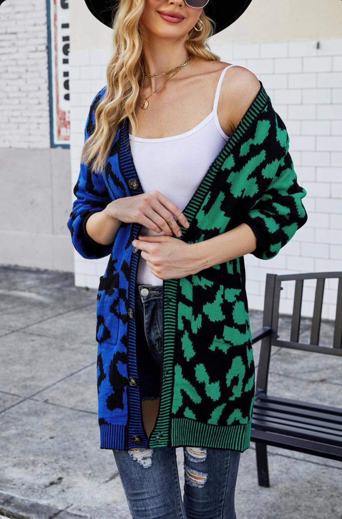 Two Toned Leopard Cardigan