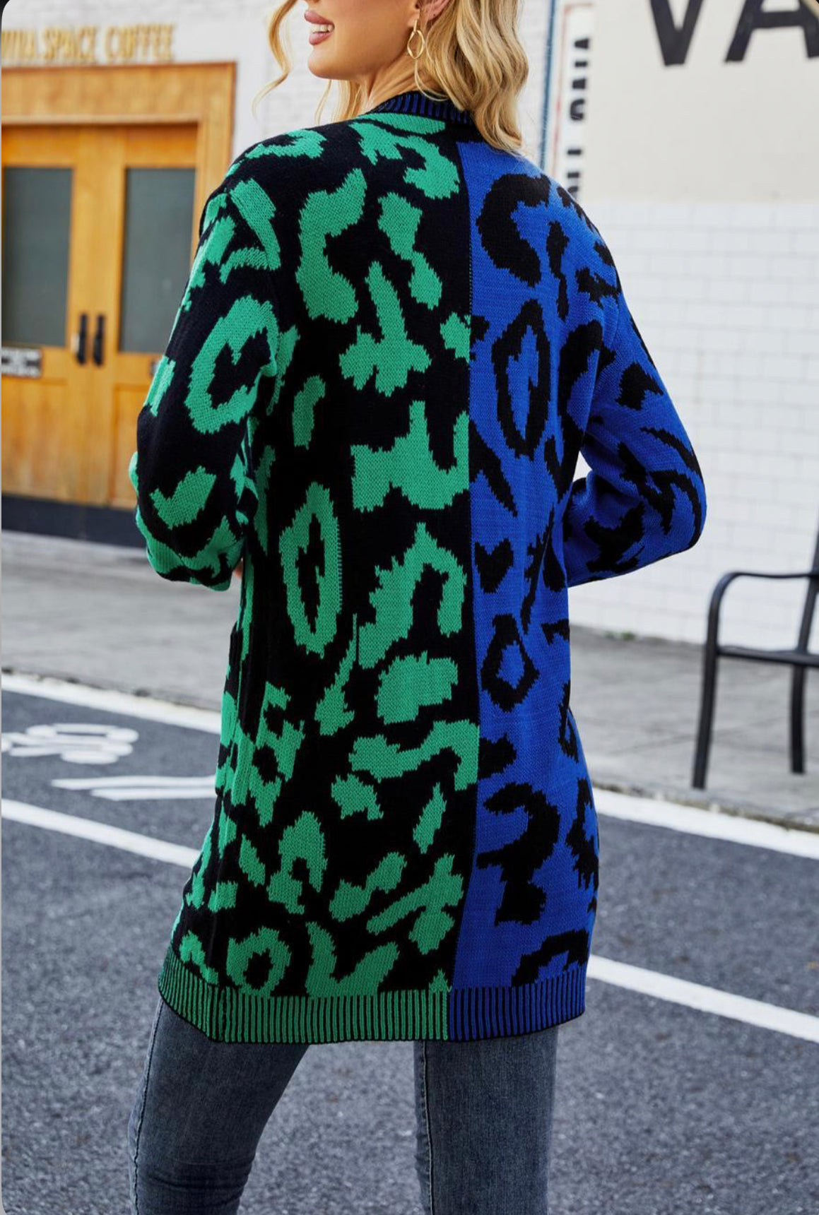 Two Toned Leopard Cardigan