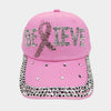Believe Pink Ribbon Hat