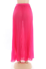 Neon  Pleated Maxi Skirt
