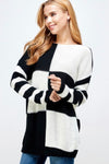 Color Block Sweater(Black & White)