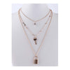 Lock & Key Layered Necklace Set
