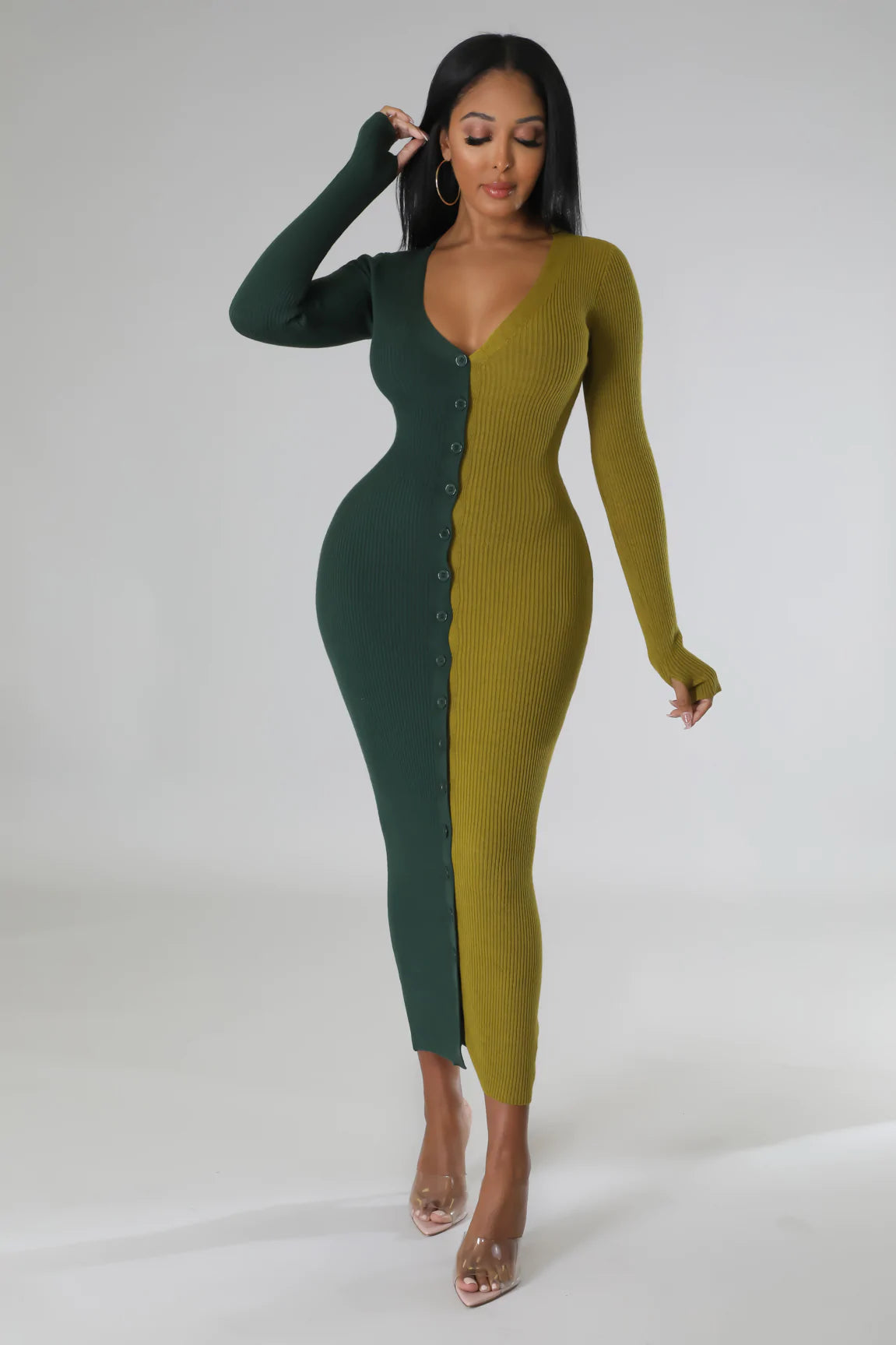Button Me Up Knit Dress