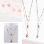 Lock & Key Layered Necklace Set