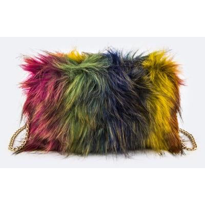 fur clutch, faux fur, handbags, clutch, paparazzi ready