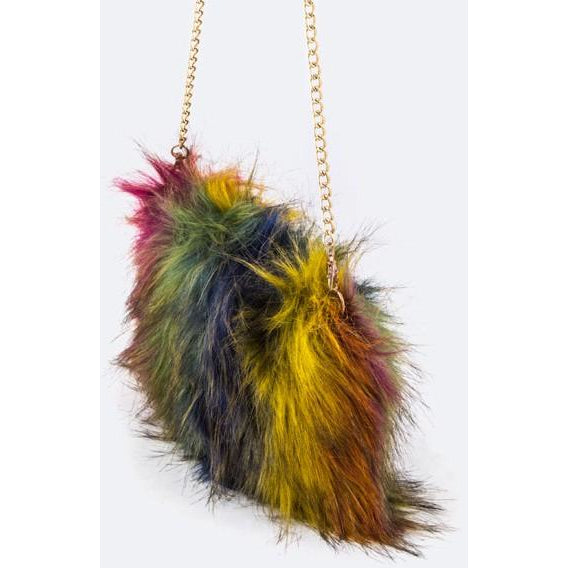 fur clutch, faux fur, handbags, clutch, paparazzi ready
