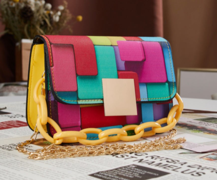 Color Block Mini Handbag