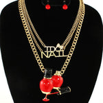 I Do Nails Fashion Charm Necklace Set