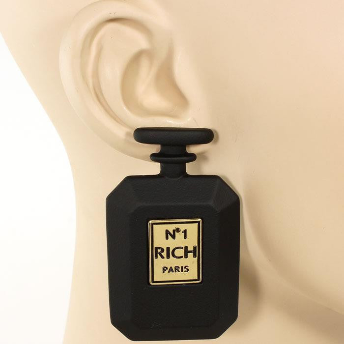 Perfume Bottle Matte Earrings