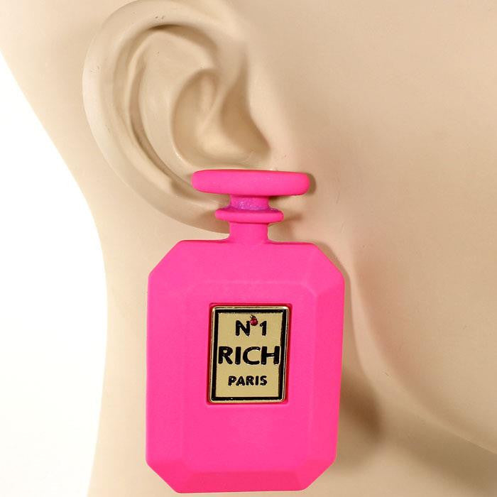 Perfume Bottle Matte Earrings