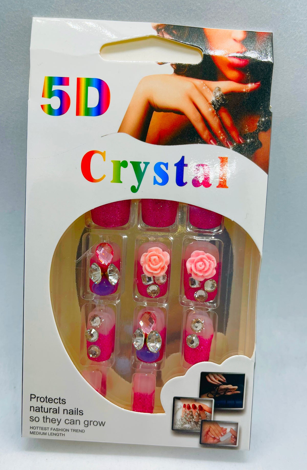 Flower Diamond 5D Nails