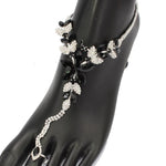 Rhinestone Floral Anklet