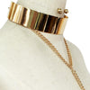 Metal Bar Chain link Choker Necklace & Earring Set