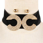 chanel choker, rhinestone choker, velvet choker, choker