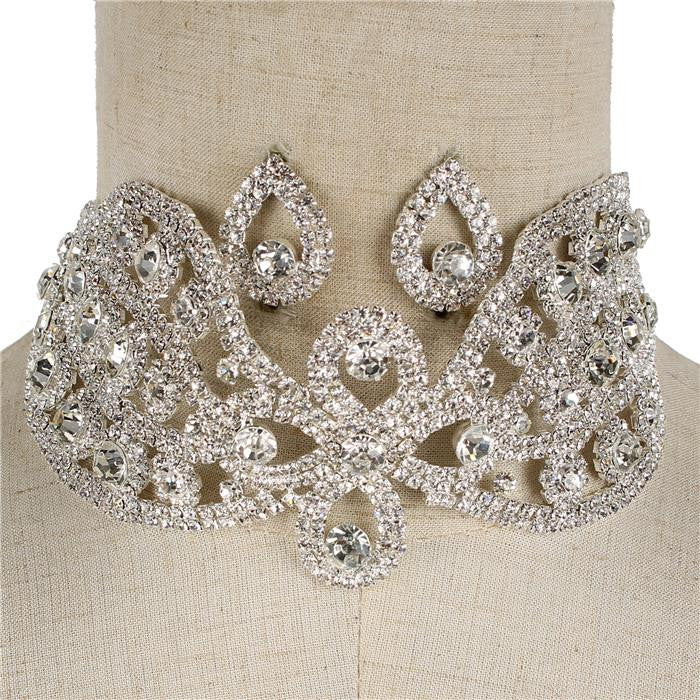 bridal jewelry, rhinestone choker, rhinestone, prom jewelry
