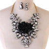 Crystal Flower Necklace Set