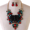 Crystal Flower Necklace Set