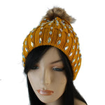 Rhinestone Knit Beanie Hat