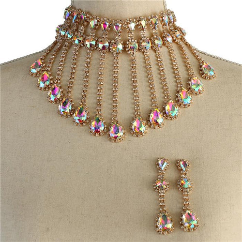 Fringe in Diamonds Necklace Set