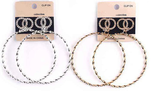 Olivia O Ring Earrings (2Pc clip on Set)