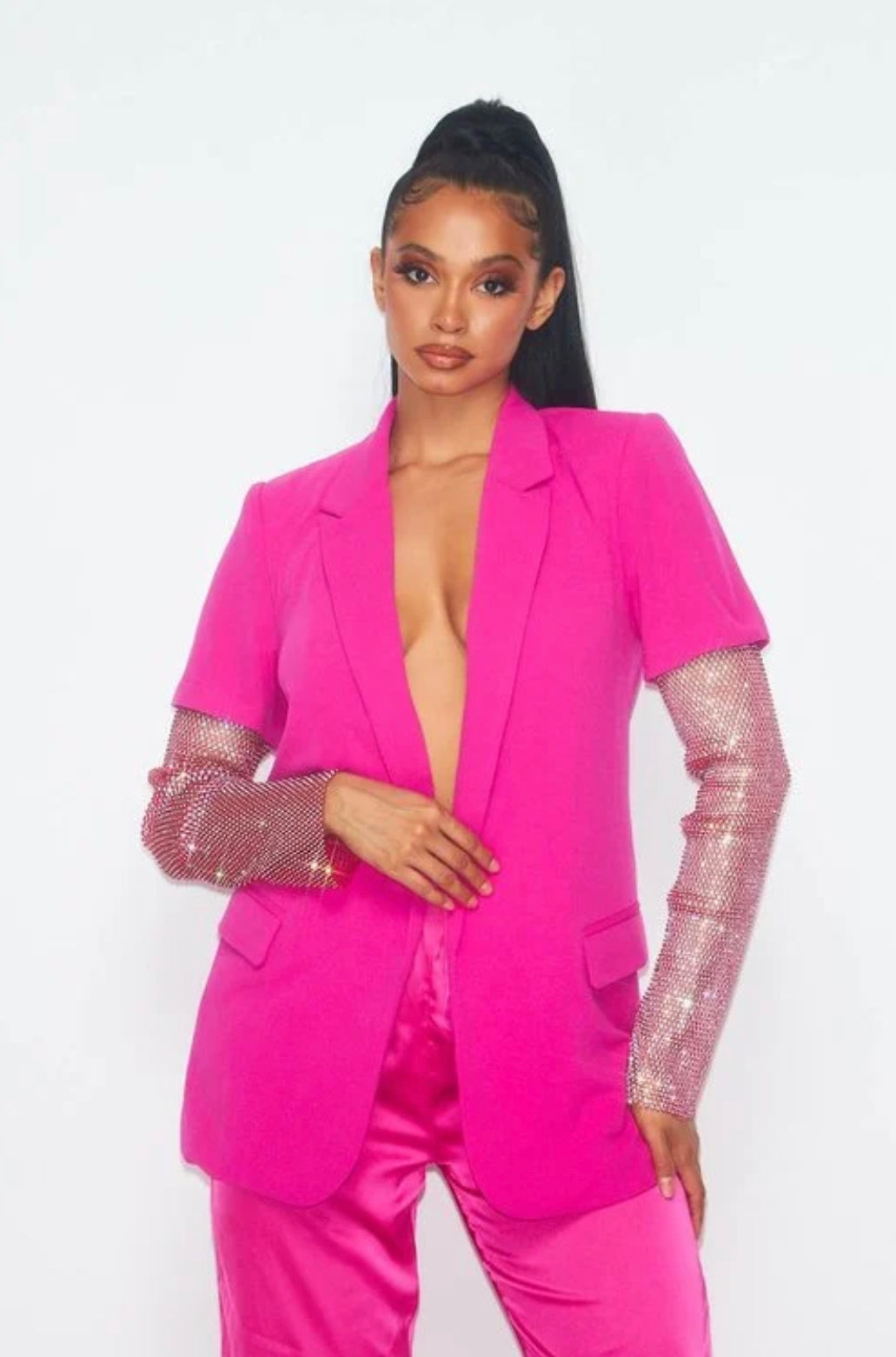 Stardust Blazer (Fuchsia)