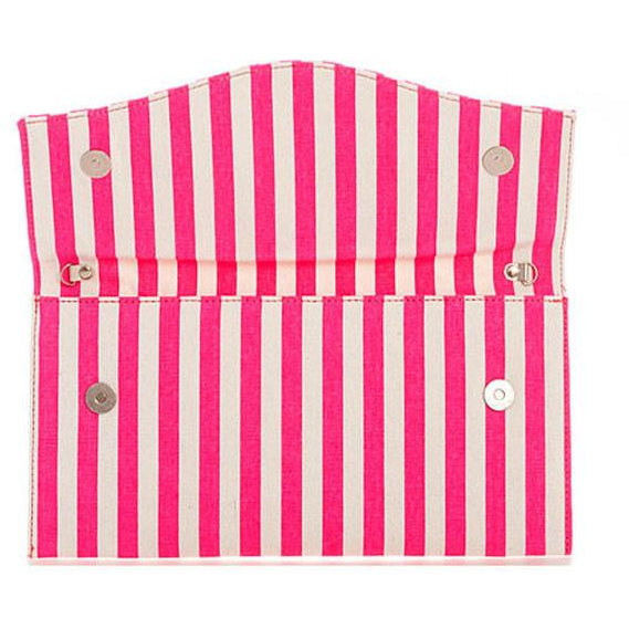 Striped Envelope Clutch