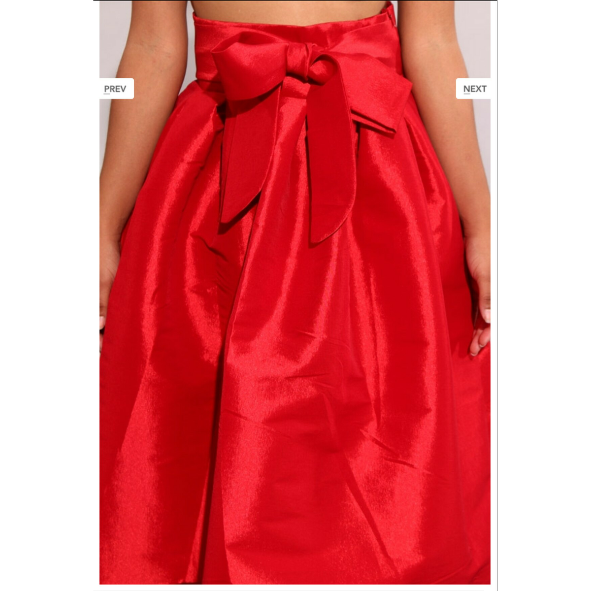 Bow HI-Low Skirt (RED)