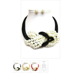 Twisted Pearl Necklace & Earring Set