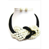 Twisted Pearl Necklace & Earring Set