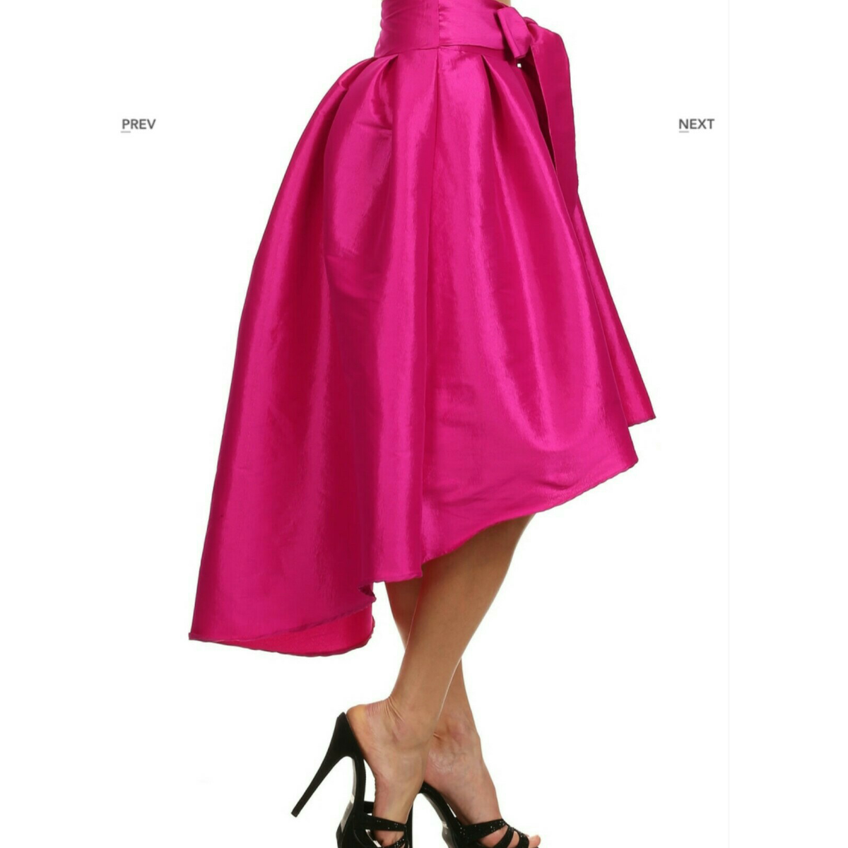 Bow Hi-Low Skirt (Magenta)