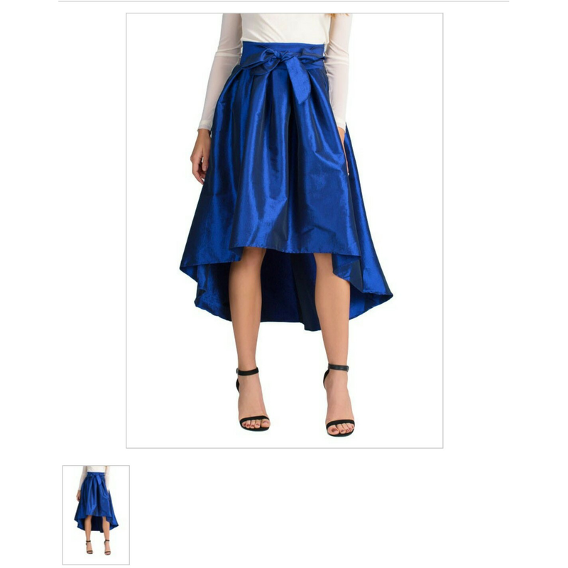 Bow Hi-Low Skirt (Royal Blue)
