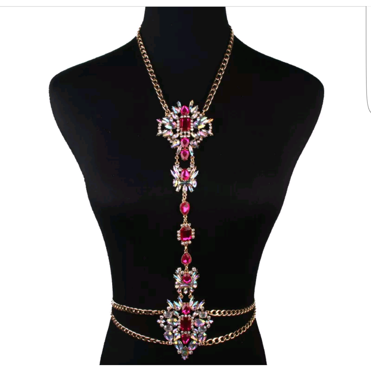 Gemstone Floral Bodychain