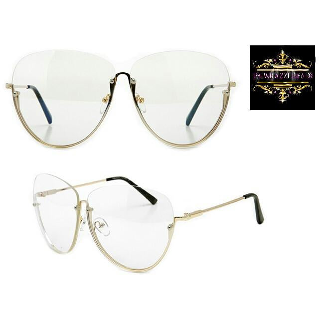 clear sunglasses, paparazzi ready glasses, rimless frames, rimless sunglasses, shades, sunnies, clear frames