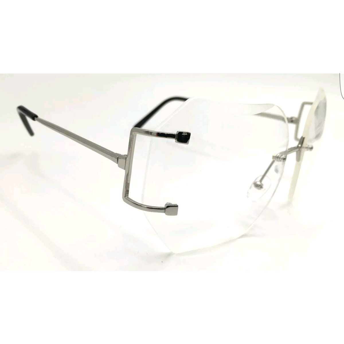 Oversized Retro Chic Rimless Sunglasses
