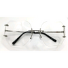 Oversized Retro Chic Rimless Sunglasses