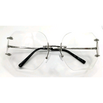 Oversized Retro Chic Rimless Sunglasses