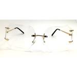 Oversized Retro Chic Rimless Sunglasses