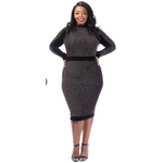 Shimmer Midi Dress (Plus Size)
