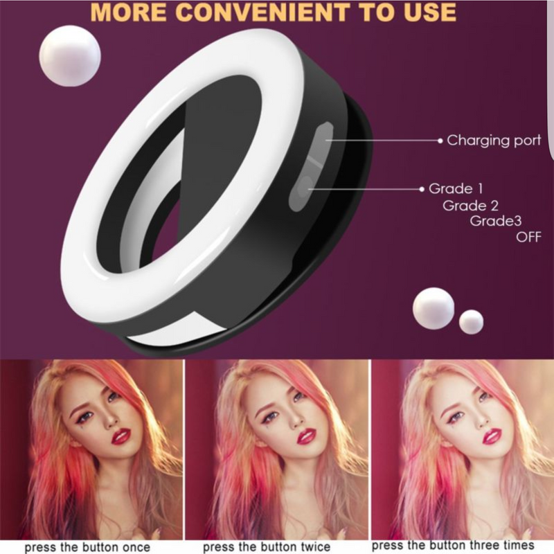Rechargeable Selfie LED Ring Light
