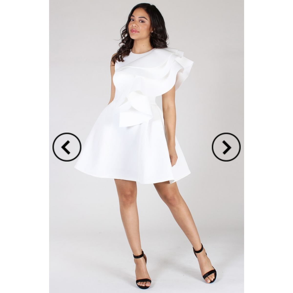 Peplum Flare Dress Paparazzi Ready Peplum Flare Dress Paparazzi Ready