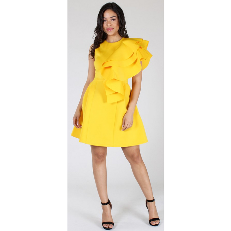 Peplum Flare Dress