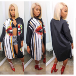 Zip Those Lips Shirt Dress