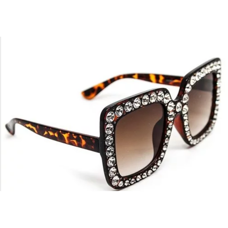 Diamond Luxe Color Block Sunglasses