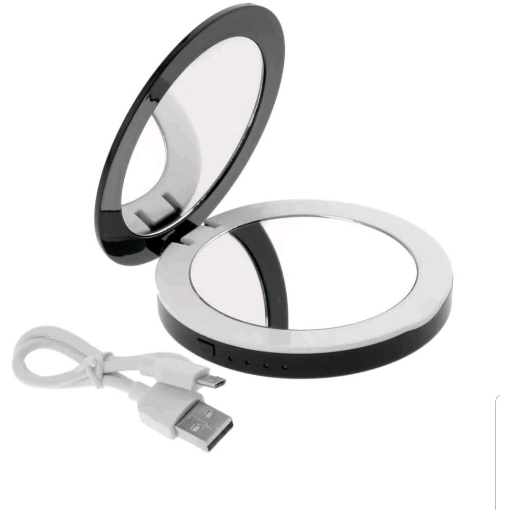 LED Compact Mirror Power Bank