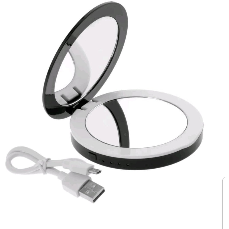 LED Compact Mirror Power Bank