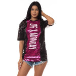 Off Monday Sequin Top