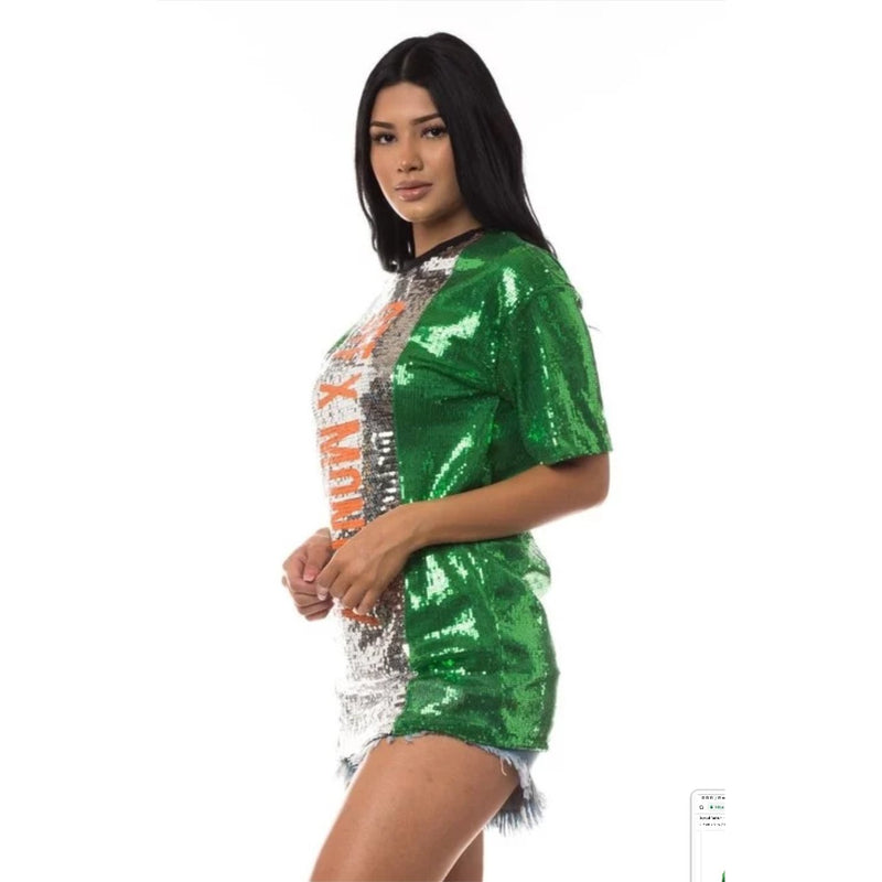 Off Monday Sequin Top